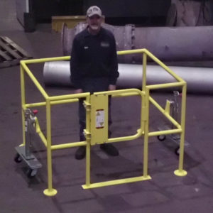 Movable Safety Barrier - Man in Barrier