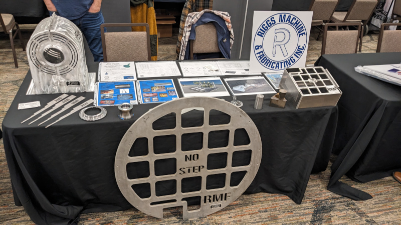 A sample of Riggs products on display